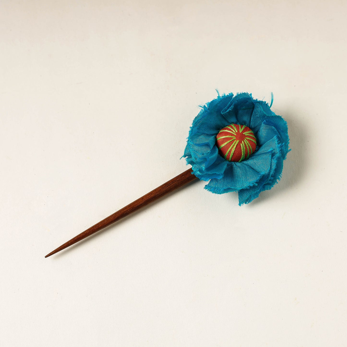 Handmade Silk Flower Wooden Juda Stick