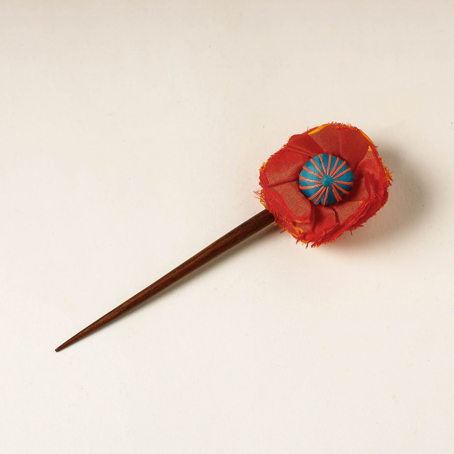 Handmade Silk Flower Wooden Juda Stick