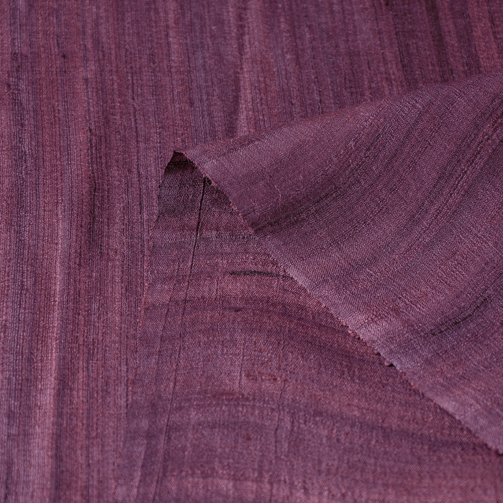 Purple - Vidarbha Handloom Pure Tussar Ghicha Silk Fabric