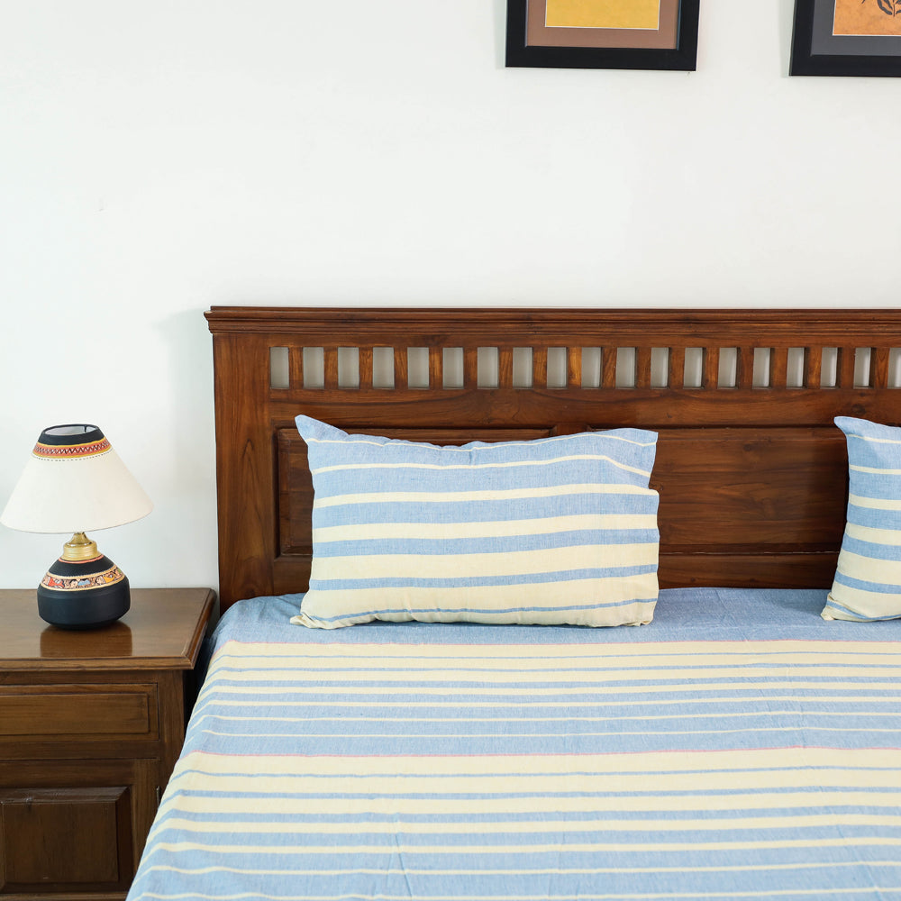 plain double bed cover set