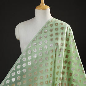 Buy Pure Banarasi Handwoven Cutwork Buti Silk Cotton Fabric Online at iTokri.com