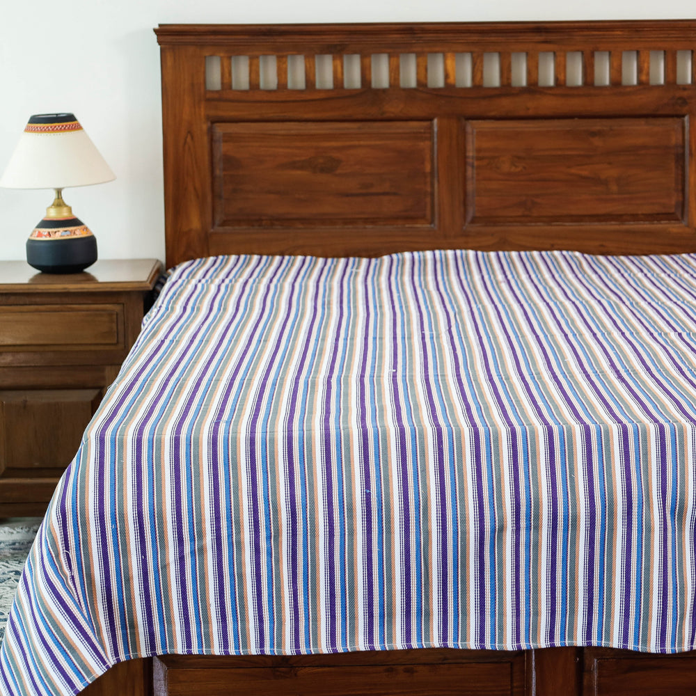 Multicolor - Pure Cotton Mangalagiri Single Bedcover (86 x 57 in)