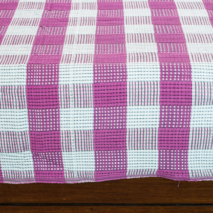 Pink - Pure Cotton Mangalagiri Single Bedcover (86 x 57 in)