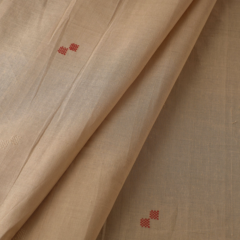 Brown - Godavari Jamdani Buti Handloom Cotton Fabric