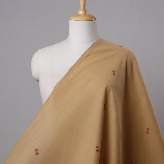 Brown - Godavari Jamdani Buti Handloom Cotton Fabric