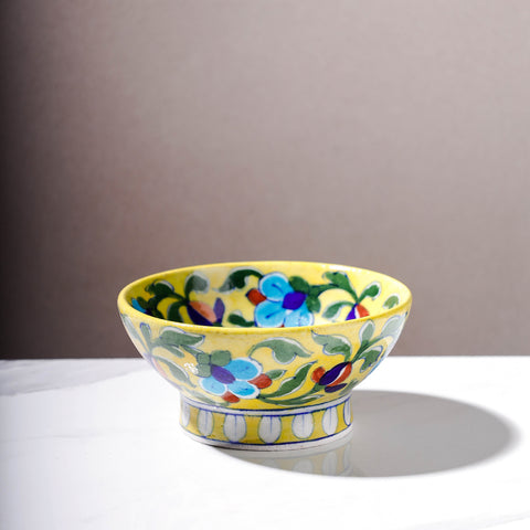 Original Blue Pottery Ceramic Bowl (Size - 15 cm)