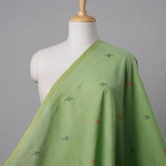 Green - Godavari Jamdani Buti Handloom Cotton Fabric