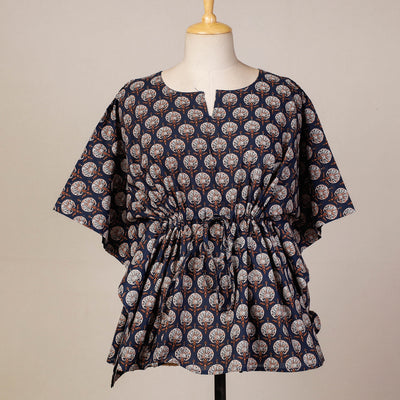 block printed kaftan 