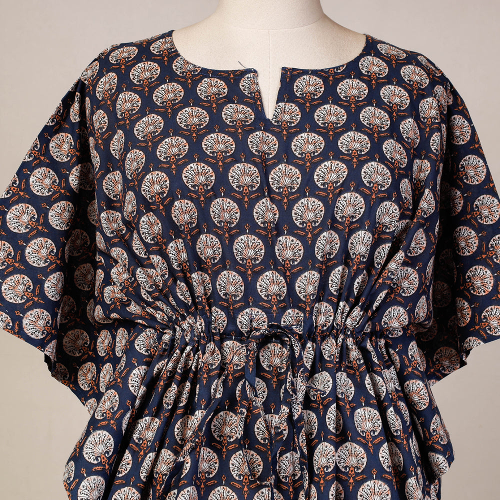 block printed kaftan 