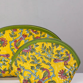  Sanganeri Block Printing Cotton Toiletry Bags 