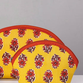  Sanganeri Block Printing Cotton Toiletry Bags 