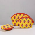  Sanganeri Block Printing Cotton Toiletry Bags 