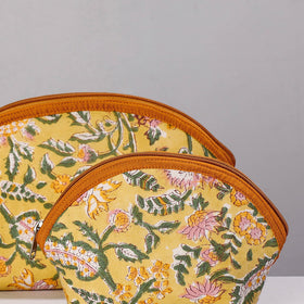 Sanganeri Block Printing Cotton Toiletry Bags 