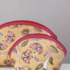  Sanganeri Block Printing Cotton Toiletry Bags 