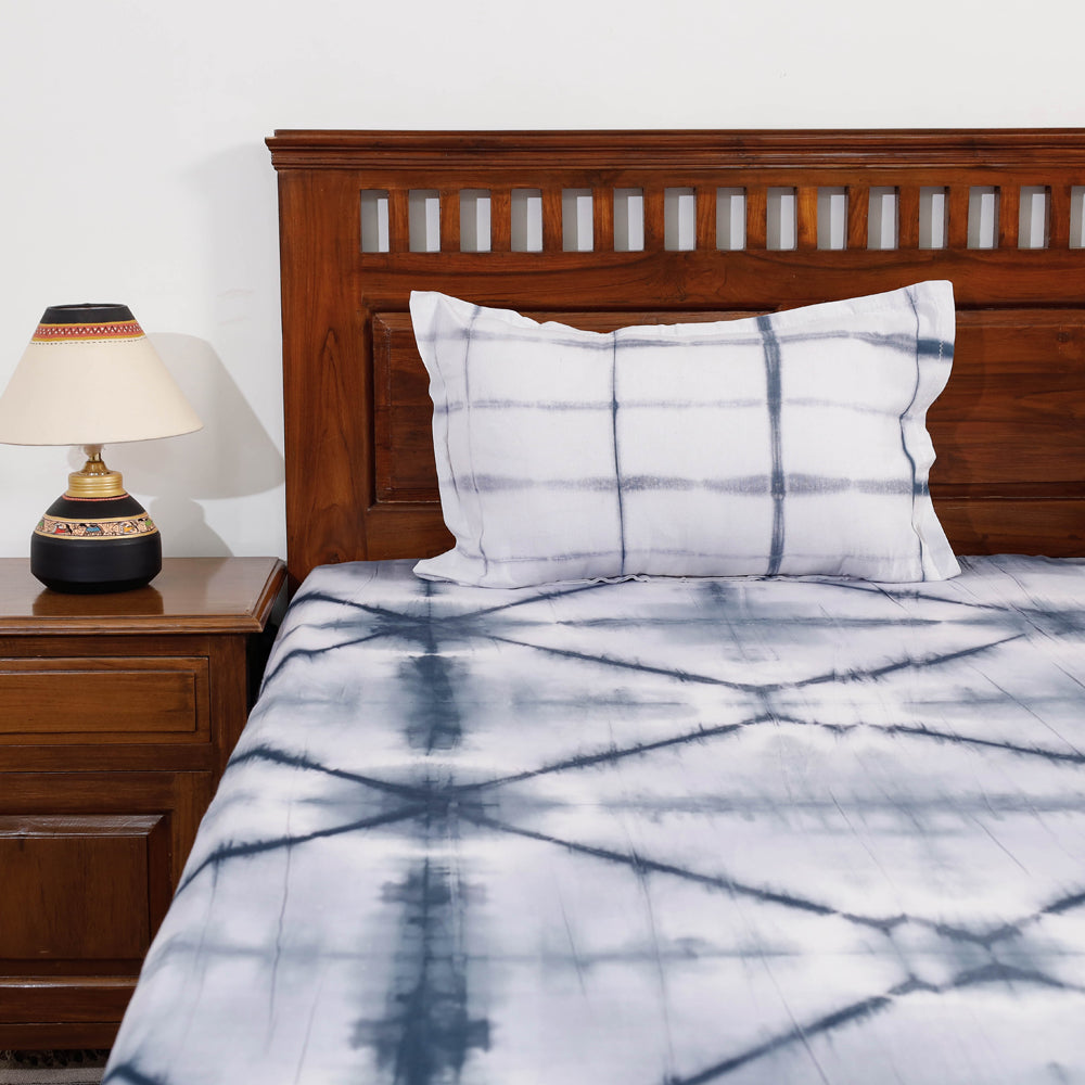 shibori double bed cover set