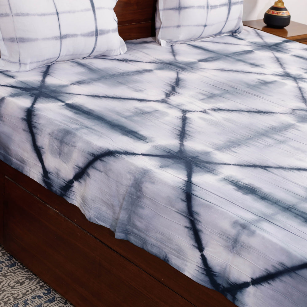 shibori double bed cover set