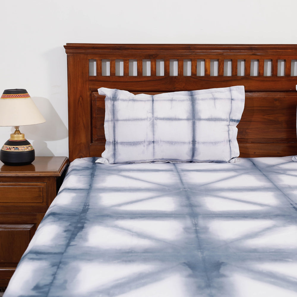 shibori  double bed cover set