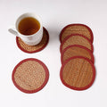  Madur Grass Round Coasters of Midnapore (Set of 6) 