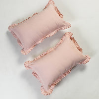 plain frill pillow covers