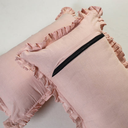 plain frill pillow covers