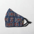 Ajrakh Block Printed Cotton 3 Layer Snug Fit Face Cover 
