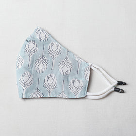  Sanganeri Block Printed Cotton 3 Layer Snug Fit Face Cover 