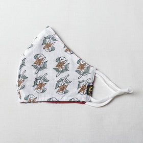  Sanganeri Block Printed Cotton 3 Layer Snug Fit Face Cover 