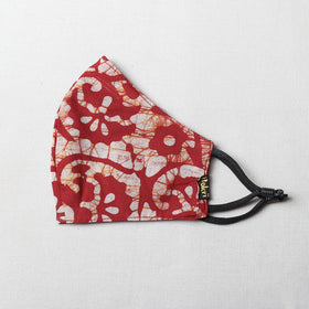  Batik Block Printed Cotton 3 Layer Snug Fit Face Cover 