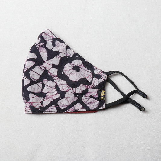 Batik Block Printed Cotton 3 Layer Snug Fit Face Cover