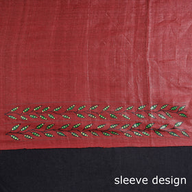  2pc Godna Handpainted Tussar Silk Suit Material with Zari Buta Dupatta 