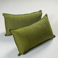 Green - Fine Cotton Handloom Set of 2 Pillow Covers (26 x 16 in)