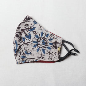  Kalamkari Block Printed Cotton 3 Layer Snug Fit Face Cover 