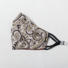  Kalamkari Block Printed Cotton 3 Layer Snug Fit Face Cover 