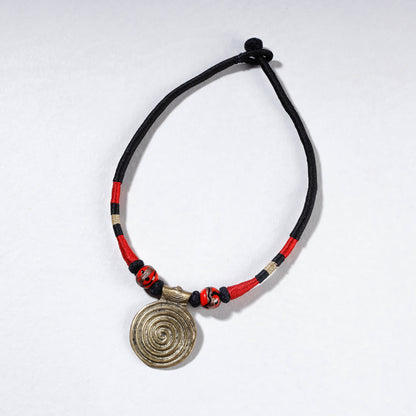 Patwa Thread & Brass Pendant Necklace by Kailash Patwa