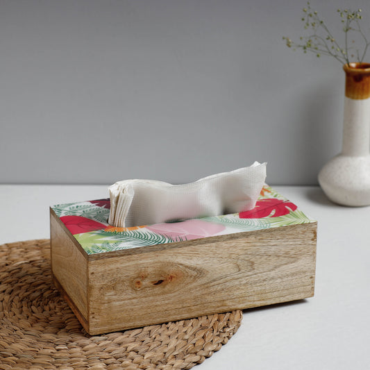 Handcrafted Mango Wooden Epoxy Resin Tissue Box (9 x 5 in)
