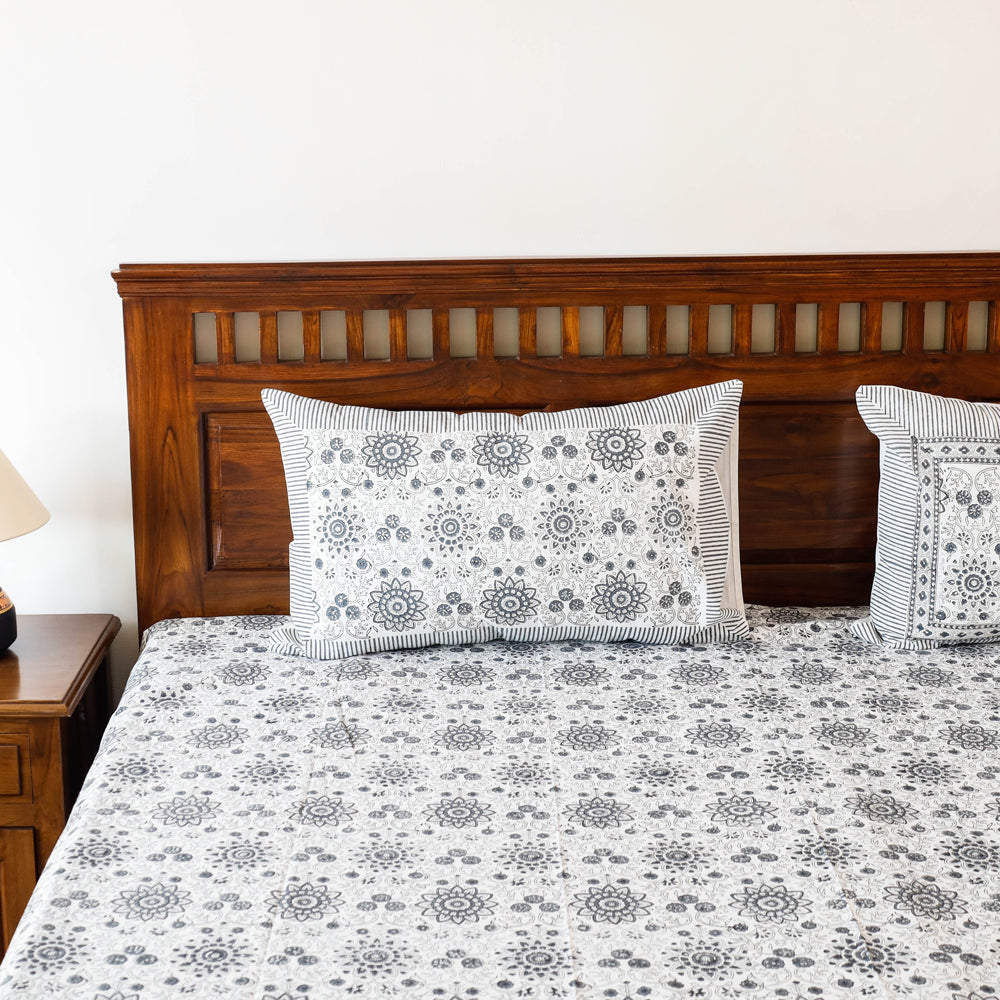 sanganeri double bed cover set