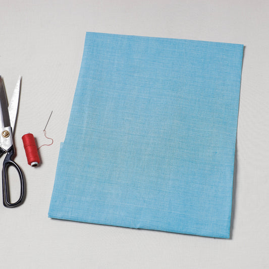 Blue - Original Mangalagiri Handloom Cotton Precut Fabric (1 meter)