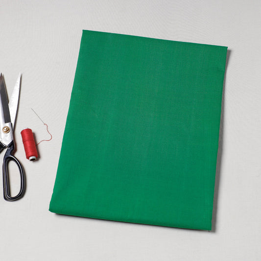 Green - Original Mangalagiri Handloom Cotton Precut Fabric (1.3 meter)