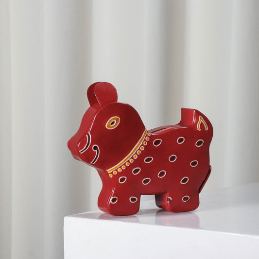 Dog - Handcrafted Leather Money Bank