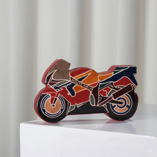 Motor Cycle - Handcrafted Leather Money Bank