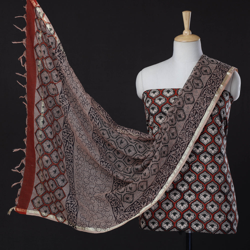 Ajrakh Dress Material - Buy Ajrakh Suit Material Online in India l iTokri  आई.टोकरी