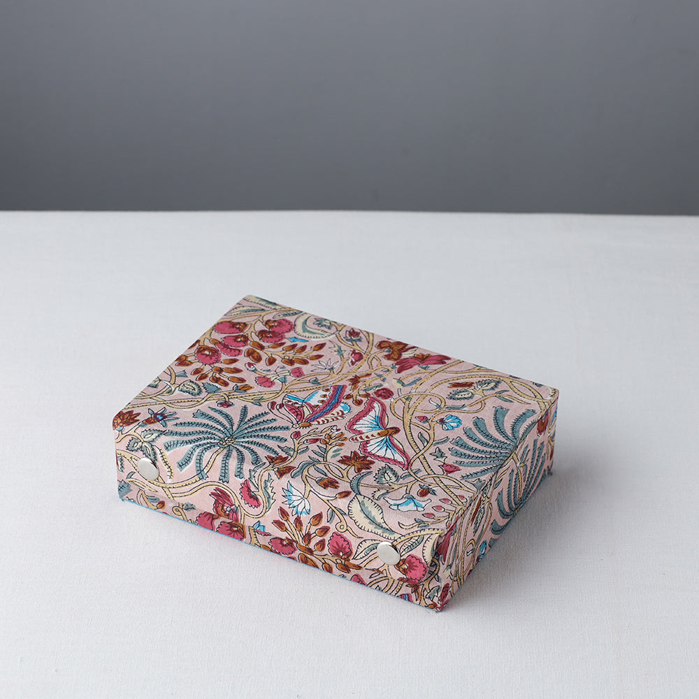 Purple Floral Printed Handcrafted Jewelry Box