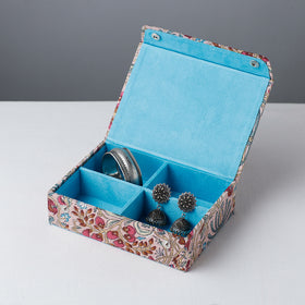 Purple Floral Printed Handcrafted Jewelry Box