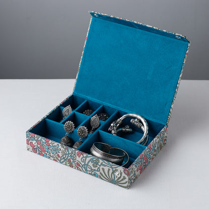Floral Printed Handcrafted Jewelry Box (9 x 6 in)