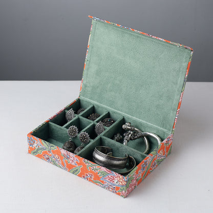 Floral Printed Handcrafted Jewelry Box (9 x 6 in)
