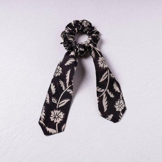 Sanganeri Print Cotton Elastic Hair Bands/Scarf Ponytail Holder/Scrunchie Ties