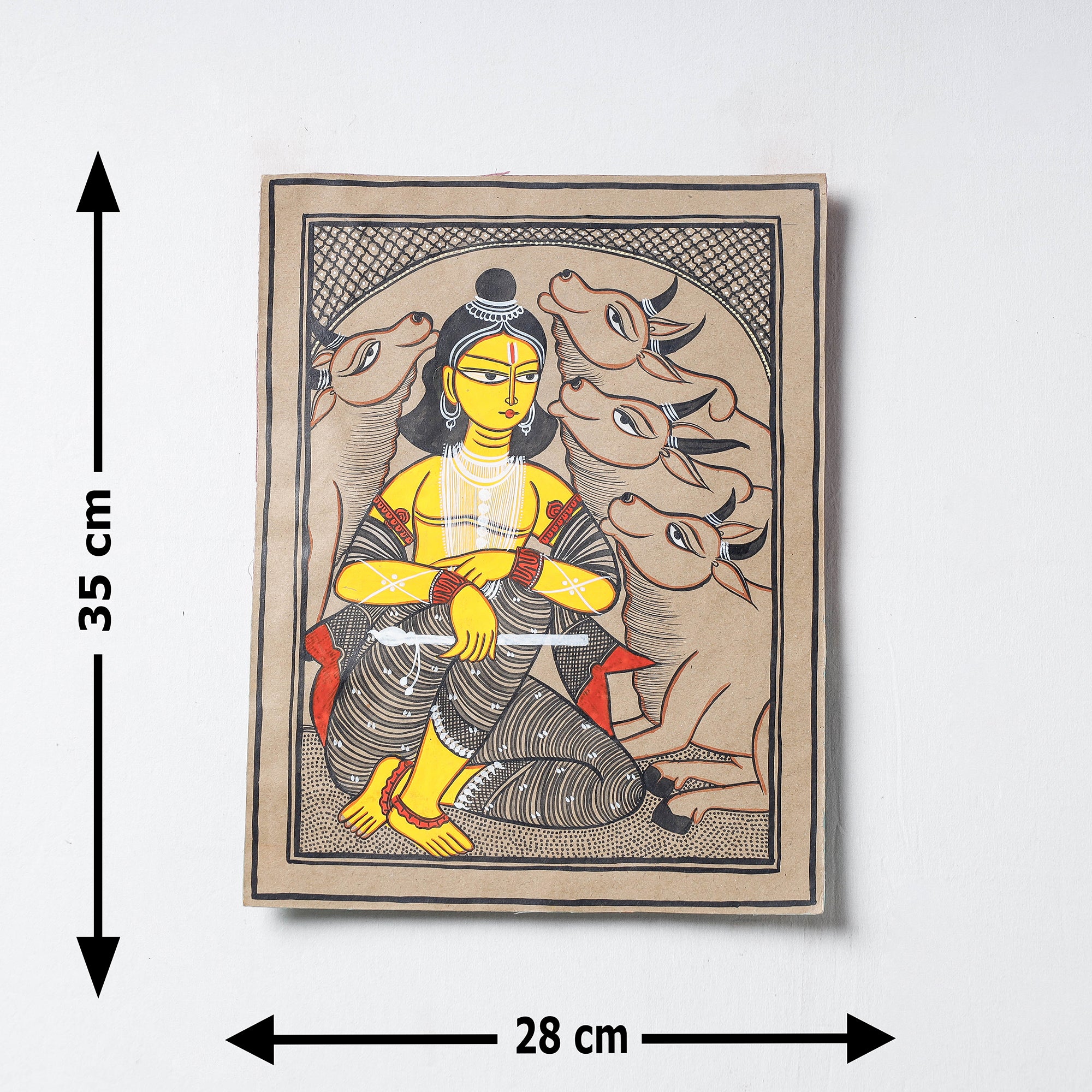  Handpainted Patua Painting by Laltu Chitrakar 