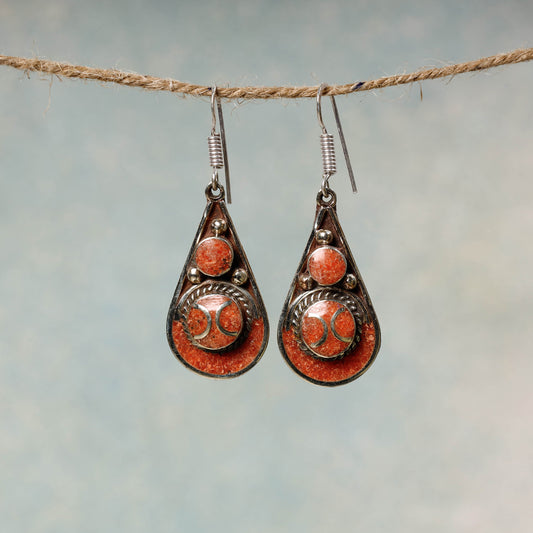Ethnic Tribal Tibetan Earrings from Himalayas