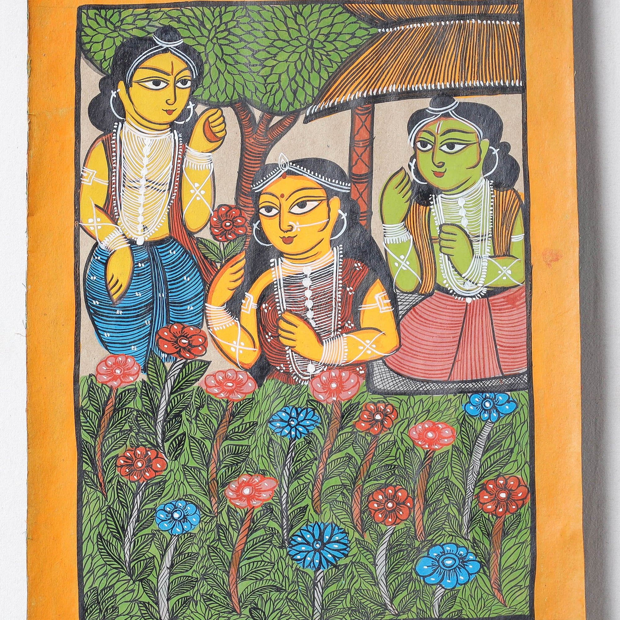  Handpainted Patua Painting by Laltu Chitrakar 