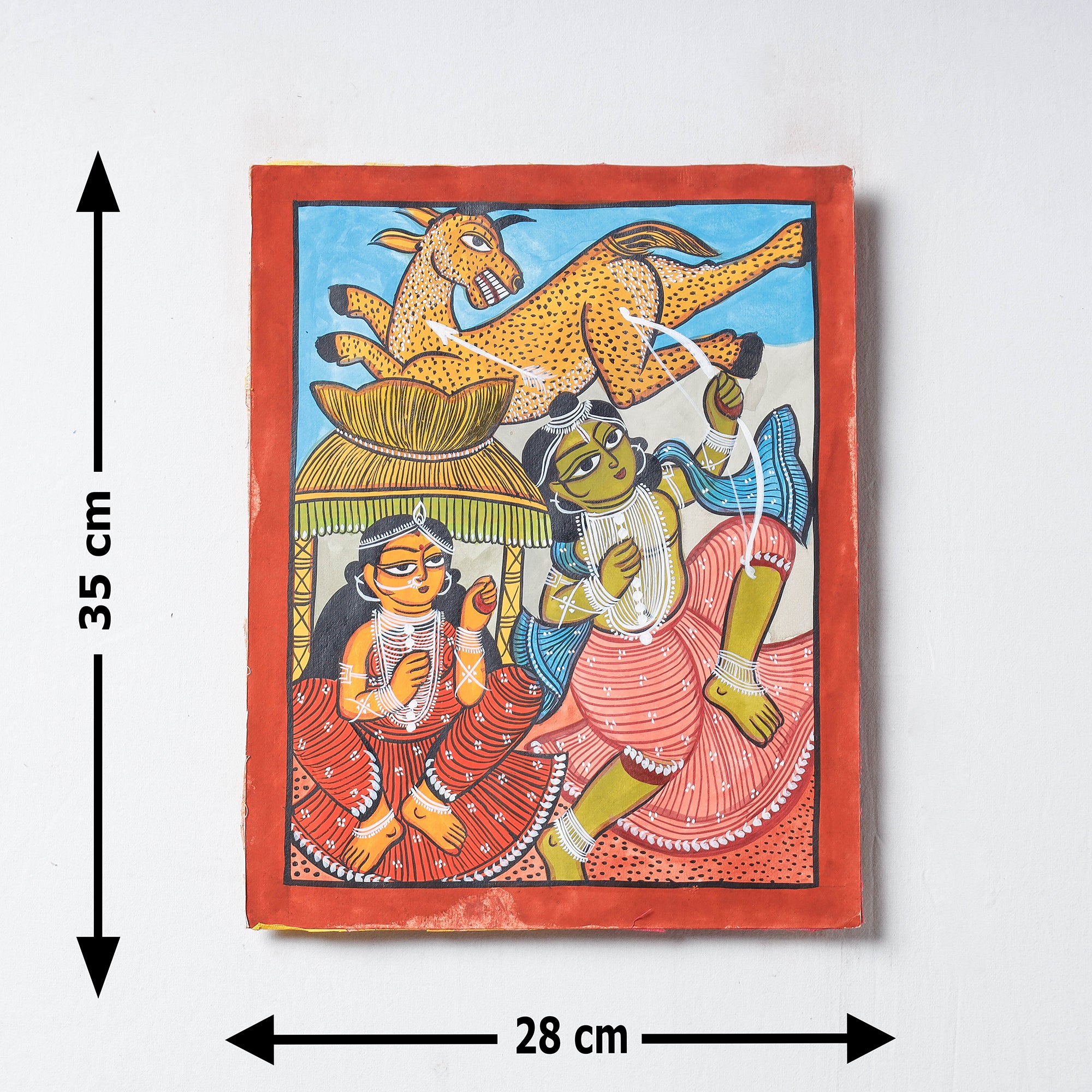  Handpainted Patua Painting by Laltu Chitrakar 